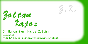 zoltan kajos business card