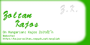 zoltan kajos business card